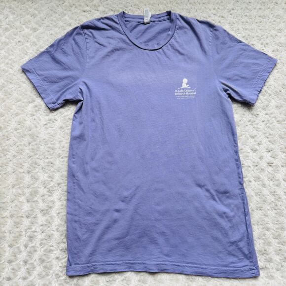 St Jude Childrens Research Hospital Finding Cures Purple Cotton T Shirt Medium - Picture 2 of 5